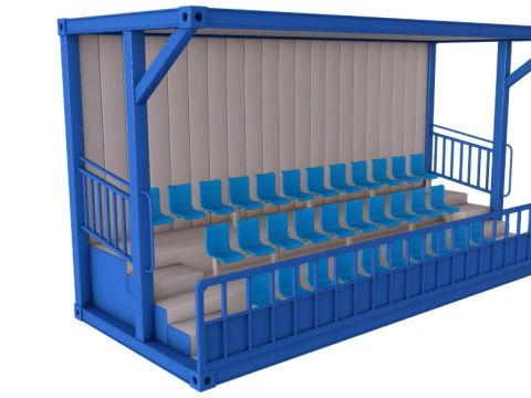 Stadium Seating Tribunes Collection 3D Model