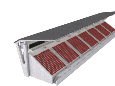 Stadium Seating Tribunes Collection 3D Model