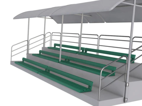 Stadium Seating Tribunes Collection 3D Model