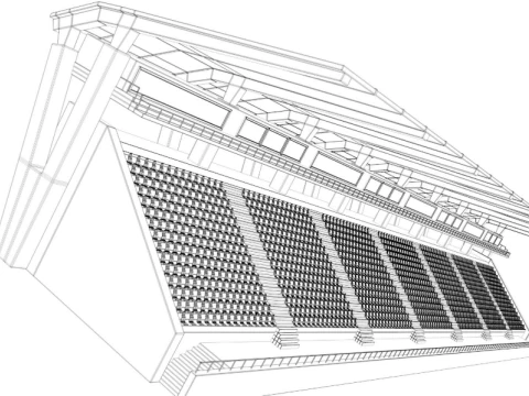 Stadium Seating Tribunes Collection 3D Model