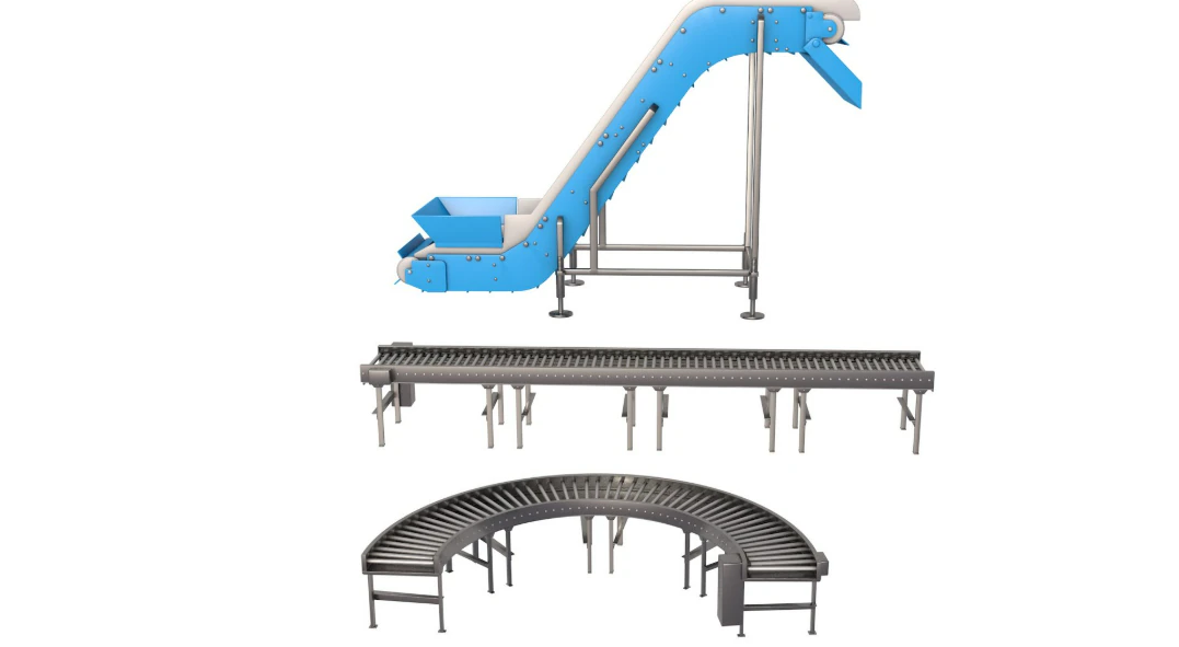 Roller Conveyors Collection 3D Model .c4d .max .obj .3ds .fbx .stl .blend 