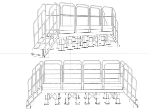 Industrial Stairs Collection 3D Model