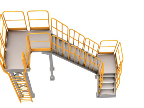 Industrial Stairs Collection 3D Model