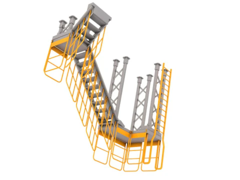 Industrial Stairs Collection 3D Model