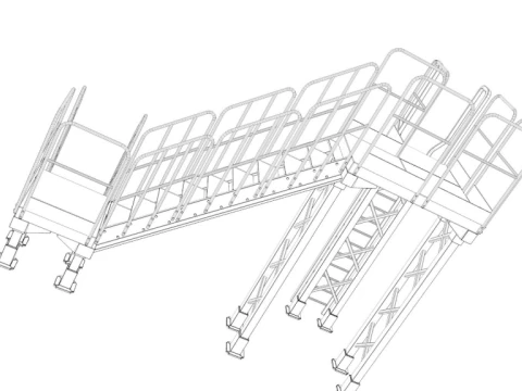 Industrial Stairs Collection 3D Model