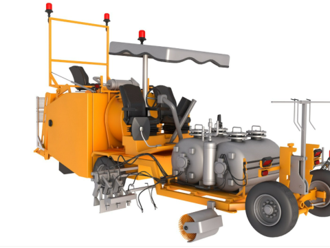 Road Marking Machine 3D Modell