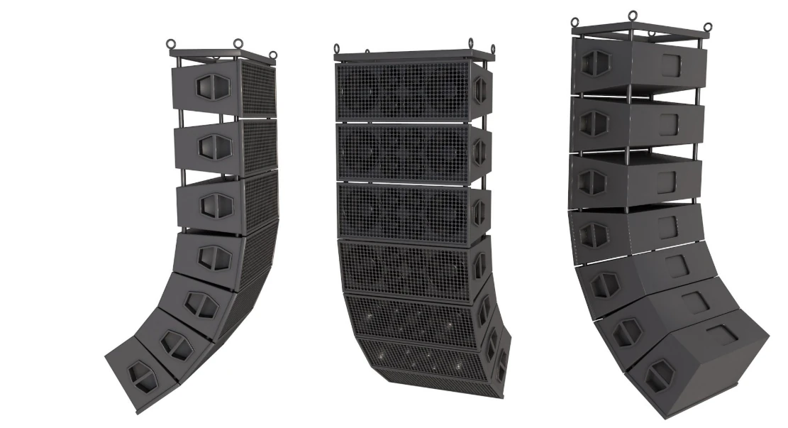 Linear Array Speaker System 3D Model .c4d .max .obj .3ds .fbx .stl .blend 