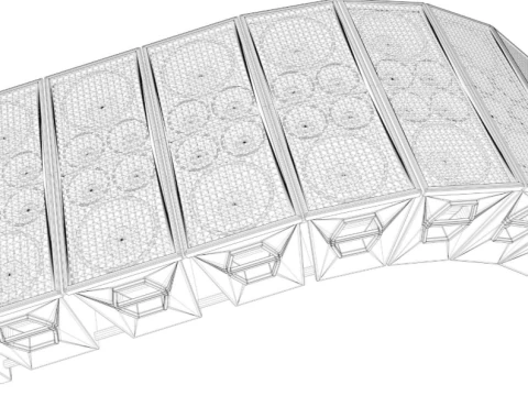 Linear Array Speaker System 3D Model
