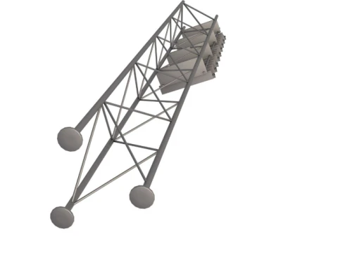 Stadium Lighting Pole 3D Model