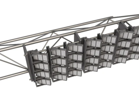 Stadium Lighting Pole 3D Model