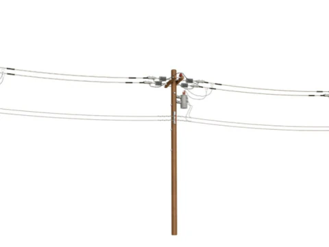 Utility Pole 3D Model