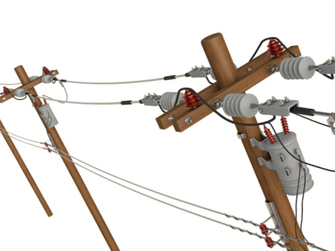 Utility Pole 3D Model