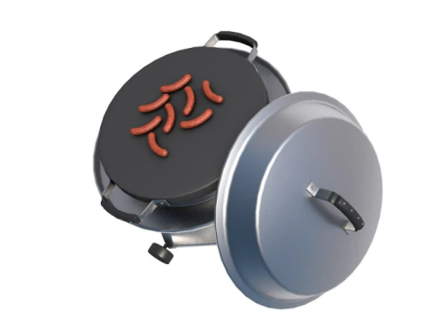 Professional Grill Cart 3D Model