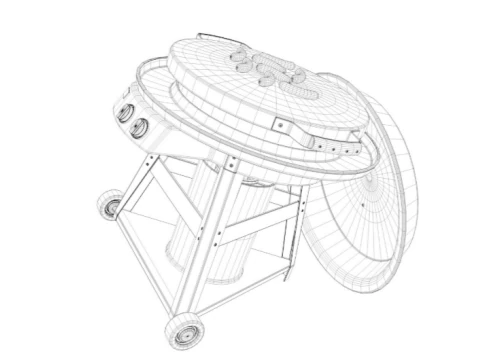Professional Grill Cart 3D Model