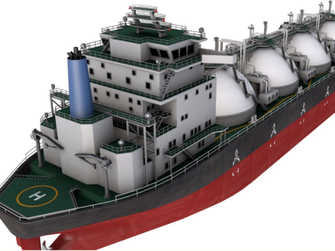 Gas Carrier Ship Modello 3D