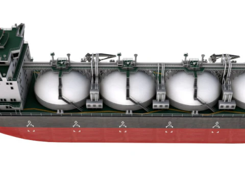 Gas Carrier Ship 3D Model