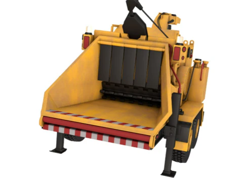 Towed Wood Chipper 3D Model