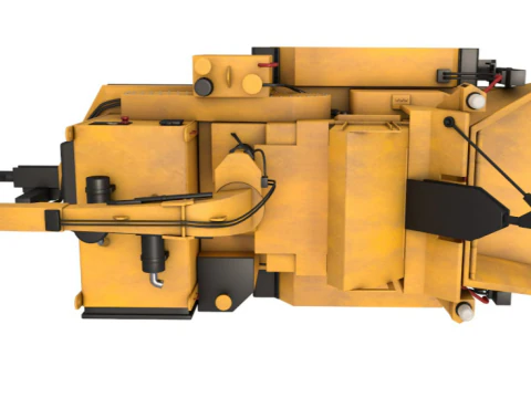 Towed Wood Chipper 3D Model