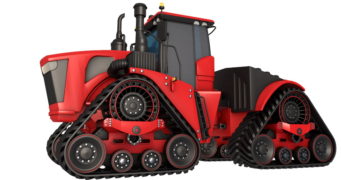Four Track Tractor 3D Model .c4d .max .obj .3ds .fbx .stl .blend 