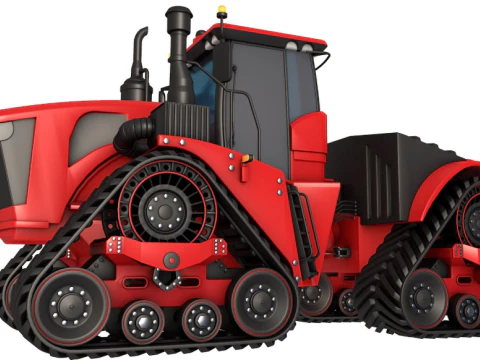 Four Track Tractor 3D Model