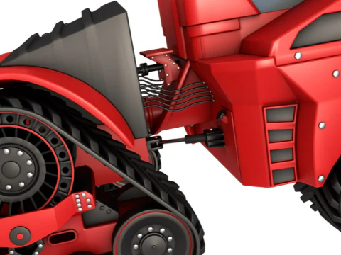 Four Track Tractor 3D Model