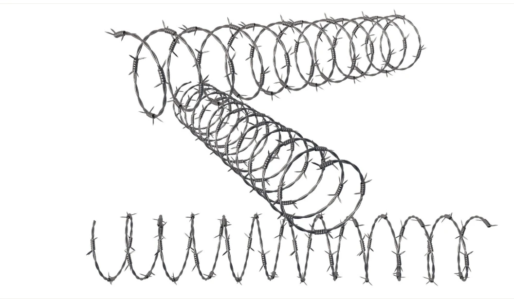 Barbed Wire 3D Model .c4d .max .obj .3ds .fbx .stl .blend 