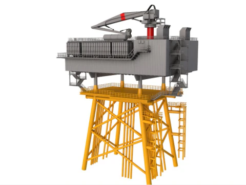 Offshore Wind Farm Substation 3D Model