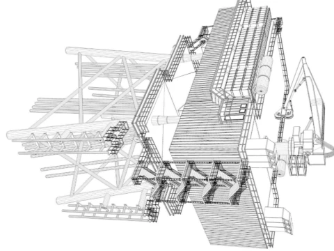 Offshore Wind Farm Substation 3D Model