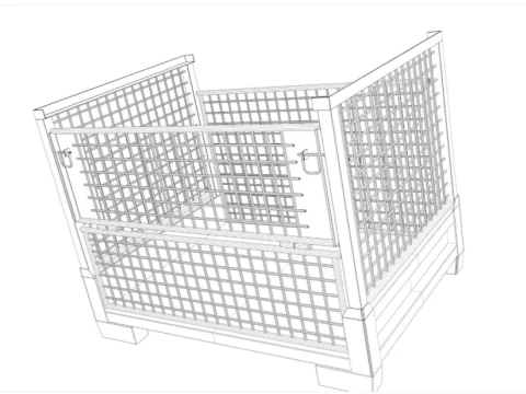Collapsible Cage Pallet 3D Model