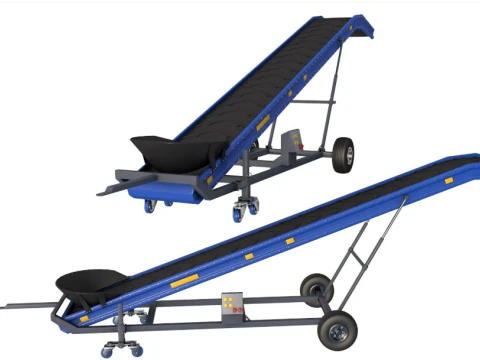 Agriculture Conveyor Belt System 3D Model