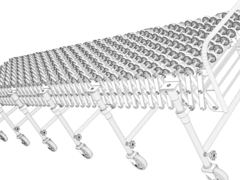 Rouleau t&eacute;lescopique pliant Modèle 3D
