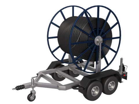 Широкополосный кабельный барабан с прицепом 3D Модель