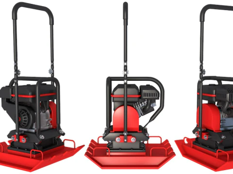 Compactador de placa vibratoria Modelo 3D