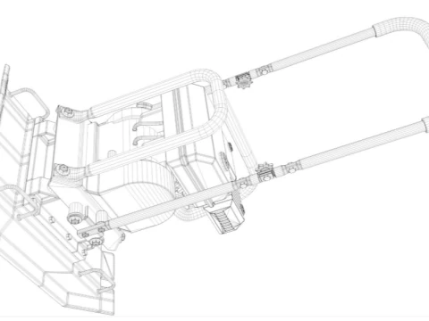 Vibratory Plate Compactor 3D Model