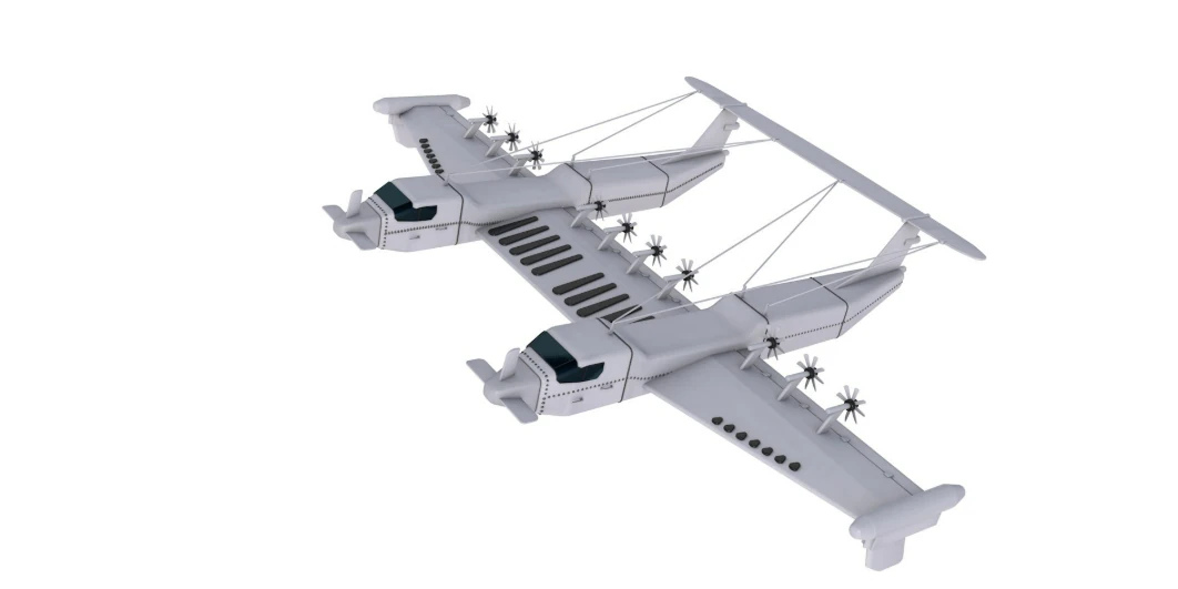 Liberty Lifter DARPA Seaplane 3D Model .c4d .max .obj .3ds .fbx .stl .blend 
