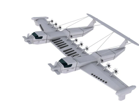 Liberty Lifter DARPA Seaplane 3D Model