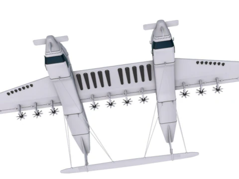 Liberty Lifter DARPA Seaplane 3D Model