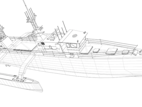 Sea Hunter USV 3D Model