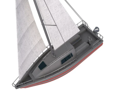 Small Sailing Yacht 3D Model