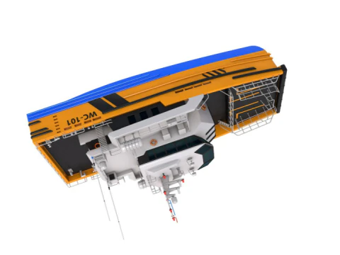 Windcat 101 MK4 Offshore Workboat 3D Model