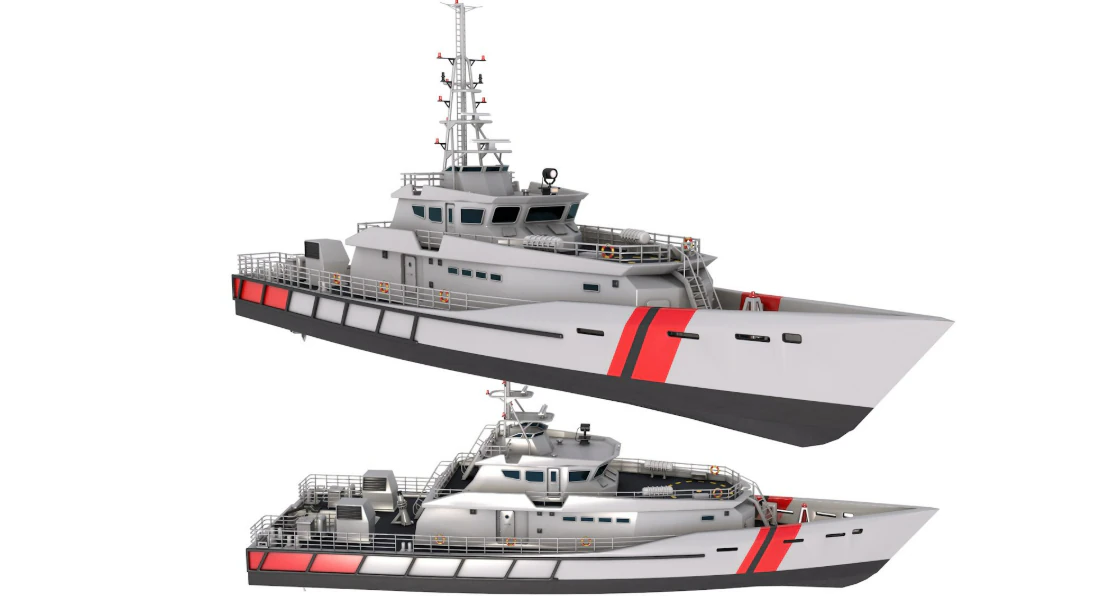 DAMEN Stan Patrol vessel 4207 3D Model .c4d .max .obj .3ds .fbx .stl .blend