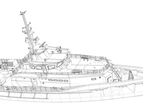 DAMEN Stan Patrol vessel 4207 3D Model