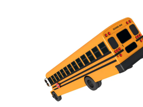 Old School Bus 3D Model