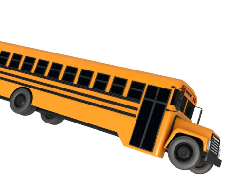 Old School Bus 3D Model