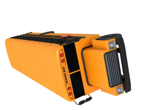 Old School Bus 3D Model
