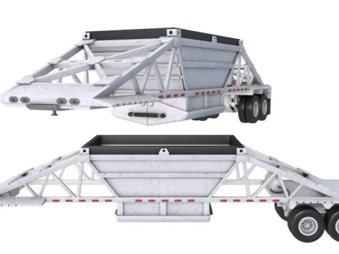 Belly Dump Trailer 3D Model