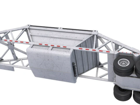 Belly Dump Trailer 3D Model