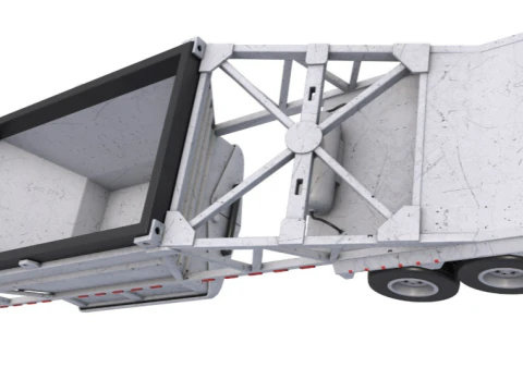 Belly Dump Trailer 3D Model