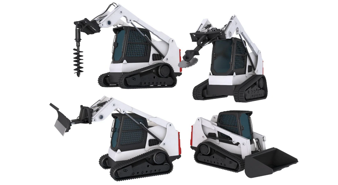 Compact Tracked Loaders 3D Model .c4d .max .obj .3ds .fbx .stl .blend 