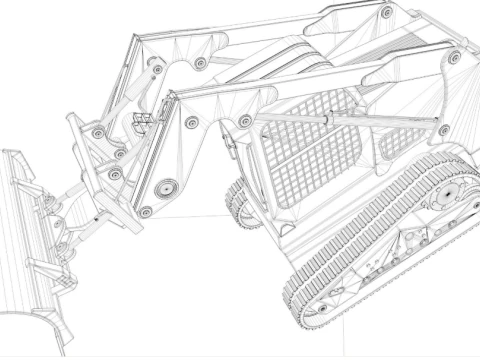 Compact Tracked Loaders 3D Model